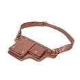 thumbnail image 4 of Riñonera gótica multiusos para mujer, cinturón ajustable de piel sintética, diseño retro steampunk, ideal como regalo para festivales. Rojo marrón, 4 of 8