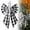 Black-white, variant on Xmas Plaid Bows,Christmas Tree Topper Bow,1PCS 9.84" Large Bow for Decor,Birthday Party Backdrop,Hanging Decor for Christmas Room Backdrop Wedding Party Coquette Room Decorations(Yellow)