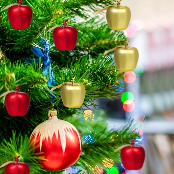 WEUVEB Simulation Apple Hanging Ornaments Assorted Color Christmas Tree Decorations 24Pcs