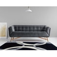 thumbnail image 2 of Corfu Loftus 44" x 6 Black Grey Rug Geometric Pattern Polypropylene Easy Care, 2 of 3