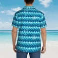 thumbnail image 4 of Balery Pearlescent Scales Camisas hawaianas de manga corta para hombre, camisas playeras de corte holgado, camisas de vacaciones con botones,XX-Large, 4 of 7
