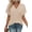 Apricot Color, variant on Womens Short Sleeve Sweater Waffle Knit Tops V Neck Spring Summer T Shirts Casual Blouses Outfits Blue M