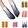 thumbnail image 3 of Calcetines finos para correr, 5 pares de calcetines tobilleros con estampado D para mujer, calcetines novedosos de corte bajo, tecnología innovadora, 3 of 8