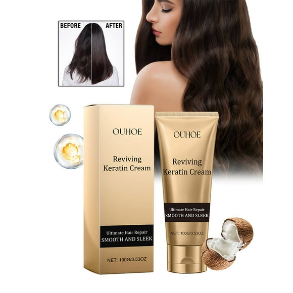 TopLLC Creams & Moisturizers Quickly Repair Damaged Dry And Curly Hair Reviving Keratin Cream 100ml a Cream
