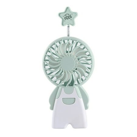 

Handheld Fan Kartoon Shape Rechargeable USB with Stabilizing Stand