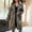 Brown, variant on Women's Fuzzy Fleece Lapel Open Front Long Cardigan Coat Faux Fur Warm Winter Outwear Jackets White 14(XXXL)