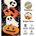 thumbnail image 2 of Halloween Jack O Lantern Pumpkin Ghost Dining Table Runner, Spooky Spider Web Burlap Kitchen Decoration, Funny Indoor Outdoor Home Decor Party Supply 13 x 72 Inches, 2 of 6