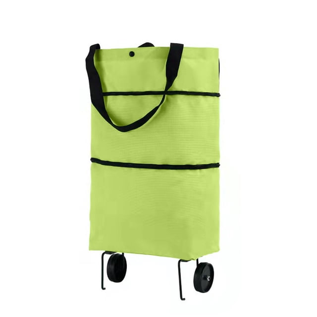 CSChome Chariot de Courses Portable Chariot de Courses Pliable avec Roues Robuste Réutilisable Polyvalent Pratique à Utiliser pour le Magasinage et les Voyages