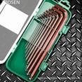 thumbnail image 1 of TuoSen 18504 Long Reach Ball Head Hex Key Set - S2 Steel Heat-Treated Red Finish, 10-Piece/Box, 60-Pieces/Case, 0.45kg - Versatile Sizes, Durable Construction, Compact Storage for Professional & Home, 1 of 5