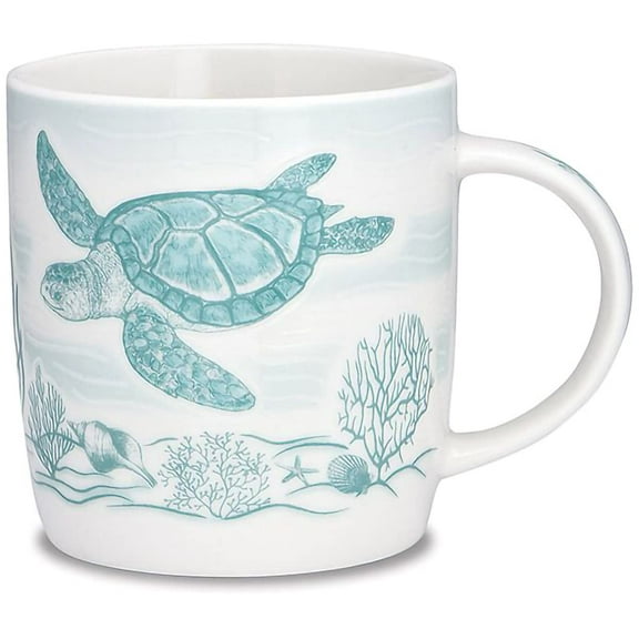 Cape Shore Atlantic Coffee Tea Mug Cup, Turtle Gifts for Birthday Christmas, 14 Oz