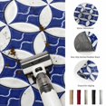 thumbnail image 5 of Round Area Rugs 7Ft, Retro Rhombus Non-Slip Washable Circle Rugs Carpet, Morocco Abstract Geometric Art Navy Blue Indoor Outdoor Rug Floor Mats Throw Runner for Bedroom Living Room Bathroom, 5 of 8