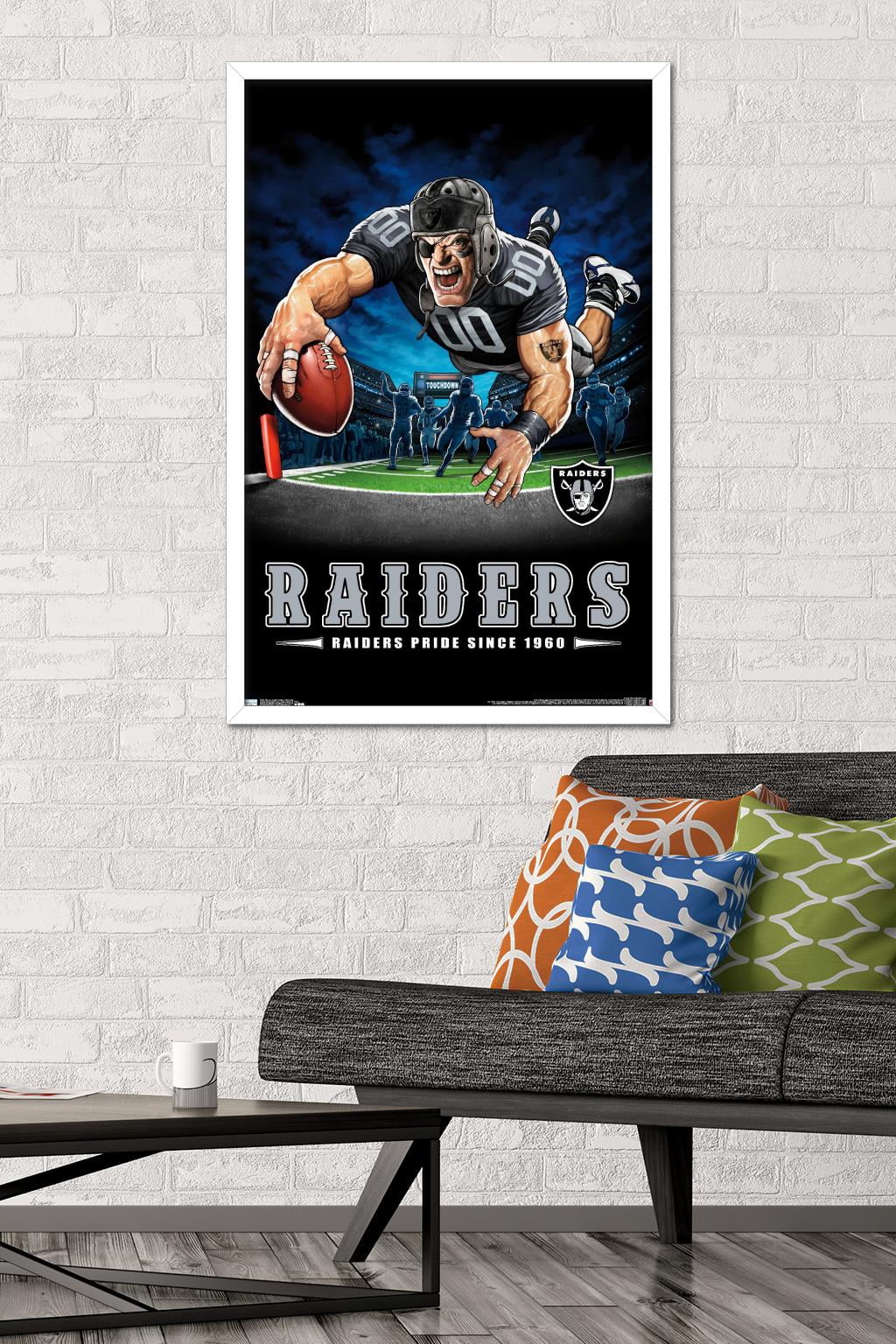 NFL Las Vegas Raiders – End Zone 20 Wall Poster, 22.375" x 34", Framed