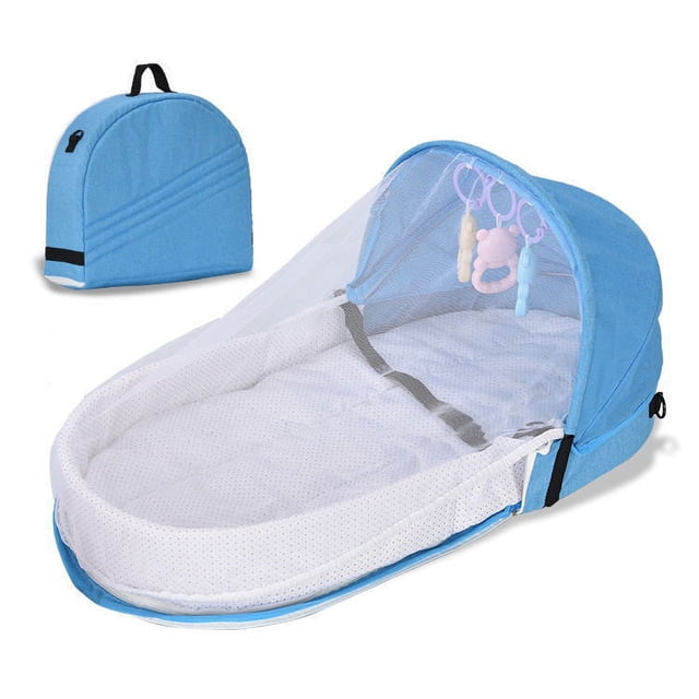 Cómoda cuna plegable resistente a la presión para recién nacidos, cuna de viaje biónica de aislamiento