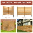 thumbnail image 6 of NAIZEA 36in W x 36in H Air Conditioner Fence, 2 Panels Outdoor Wooden Fence Privacy Screen with Metal Stakes, Trash Can Pool Equipment Enclosure Outside Panels Decorative Fences, 6 of 9