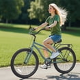 thumbnail image 2 of Marknig 26" Cruiser Bike, 1-Speed Beach & City Cruiser Bicycle for Adult Women and Men with Rear Rack, Blue, 2 of 11