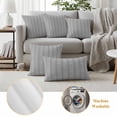 thumbnail image 4 of 2 Pack Outdoor Waterproof Throw Pillow Covers,Abstract Classic Striped Decorative Square Pillow Case Patio Pillowcases for Chair Couch Sofa 16x16in, 4 of 9
