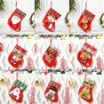 thumbnail image 4 of Christmas Tree Decoration Christmas Stocking Bag Small Candy Bag Santa Socks Decoration Christmas Tree Pendant, 4 of 6
