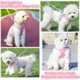 thumbnail image 5 of Enkarl Soft Small Dog Harness and Leash Set Step in Air Mesh Puppy Harness Leash Easy Walk Dog Harness Vest Adjustable Reflective No Pull Dog Harnesses for Small Dogs Cats (Pink Blue, L), 5 of 8