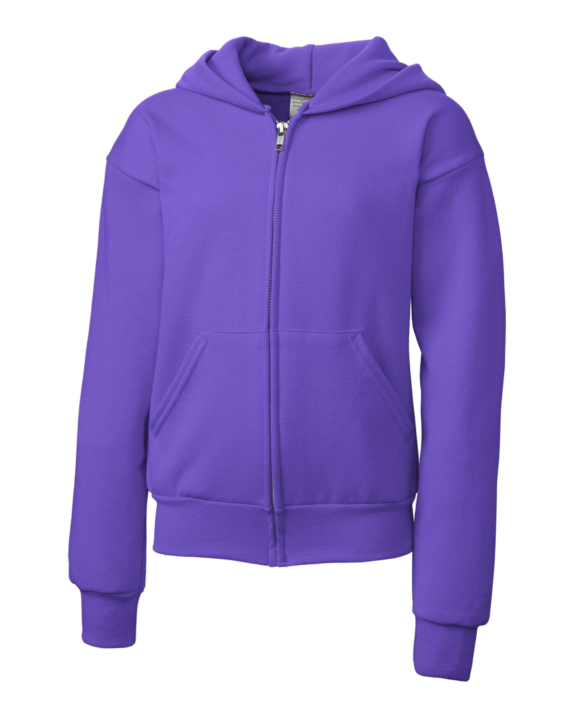 Adidas - Clique Youth Basics Youth Fleece Full Zip Hoodie, Purple - M ...