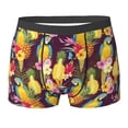 thumbnail image 6 of Men's Boxer Briefs, Cute Parrot Pitaya Flower Butterfly Soft Comfy Mens Underwear Boxer Briefs Breathable With Widen Waist, 6 of 7
