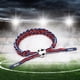 thumbnail image 5 of de cuerda Brazaletes de fútbol Hombres Mujeres s de fútbol rojo Hugo Pulsera trenzada, 5 of 8
