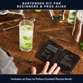 thumbnail image 4 of Juego de bar Bartender Kit Home Hero de 10 piezas con soporte de madera, 4 of 8