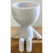 Little People Planter  Sitting Planter Gift Idea, People Sitting Planter, Bar Decor, Table Decor, Plant Gift Idea, Cute Succulent Planter Marbel