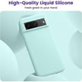 thumbnail image 2 of Designed for Pixel 8 Case, [Military-Grade Drop Protection][Anti-Scratch Microfiber Lining] Silicone Slim Thin Shockproof Phone Case for Google Pixel 8 (Mint Green), 2 of 13