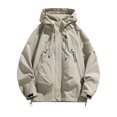 thumbnail image 1 of SUNSIOM Veste à Capuche pour Hommes, Manches Longues, Fermeture Éclair, Automne, avec Poches, 1 of 6