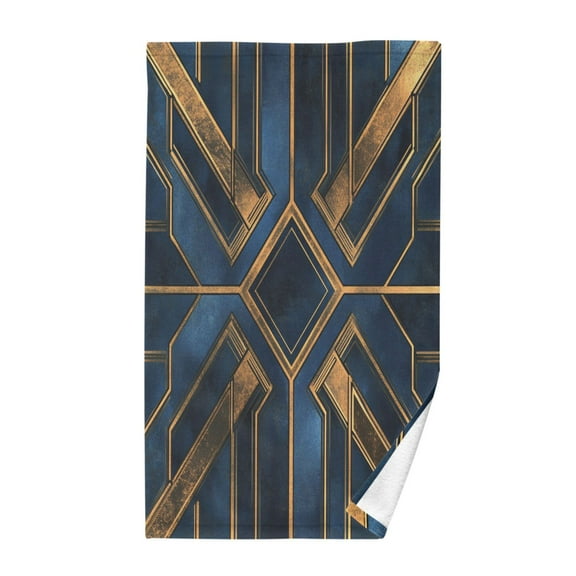 Yayeee 100% Cotton Hand Towels for Bathroom 16" x 28" Kitchen Towel, Elegant Geometric Pattern