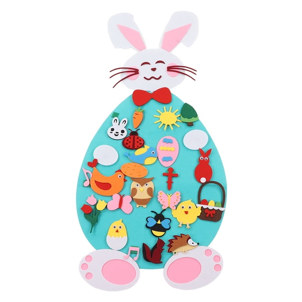 Juego De Conejo De Fieltro, Diseño Lindo Duradero, 29 Piezas, Adornos Artesanales De Conejito Para Decoración Del Hogar