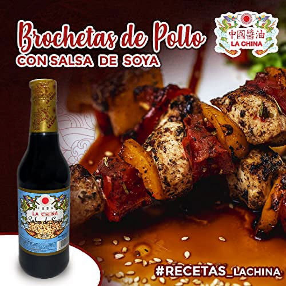 La China, Salsa de Soya de 300 mL / La China, Soy Sauce 10.14 fl Oz (3 Pack)