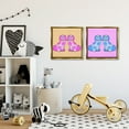 thumbnail image 2 of Stupell Industries Brightly Colored Posh Pooches Animals Painting Gold Floater Framed Canvas Art Print Wall Art, 18 x 18, Set of 2, 2 of 9