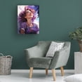 thumbnail image 3 of Canvas Wall Art - Momart 'Happy Purple 1' Wall Art for Living Room, Bedroom, or Office Décor by Trademark Fine Art - 35 x 47 Inches, 3 of 4