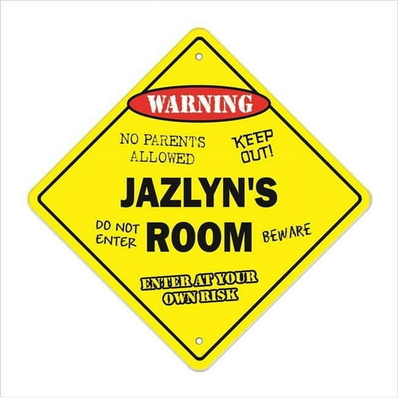 12 x 12 in. Crossing Zone Xing Room Sign - Jazlyns
