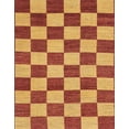 thumbnail image 1 of Ahgly Company Indoor Rectangle Abstract Orange Checkered Area Rugs, 2' x 5', 1 of 6