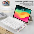 thumbnail image 4 of Funda con teclado JKSML para iPad Air de 11 pulgadas, M3/M2, 10,9 pulgadas, color crema, 4 of 8