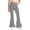 Black, variant on Girls Star Print Flare Pants Button Zipper Bootcut Trousers with Pockets White-A