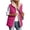Hot Pink, variant on Women Fleece Lined Quilted Vest Sleeveless Zip up Outerwear Lapel Collar Warm Waistcoat Casual Fall Winter Gilet with Pockets M