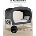 thumbnail image 2 of Bed Tent Twin Bed Canopy Portable Dream Tent for Adult Indoor Sleeping Tents with 2 Doors Breathable Private Space Tents, Black, 2 of 8