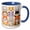 Blue/White, variant on 3drose, Different Images of Cats, 11oz Two-tone Yellow Mug