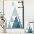 thumbnail image 3 of Designart ' minimal Triangles III Blue ' MidCentury Modern Framed Canvas, 3 of 3