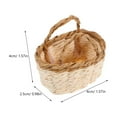 thumbnail image 3 of WEUVEB Compact Beige Raffia Baskets, Handwoven with Handles, Ideal for Home and Event Decor 2Pcs, 3 of 8