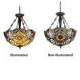 thumbnail image 3 of RADIANCE Goods Tiffany-Style 3 Light Victorian Inverted Ceiling Pendant 21" Shade, 3 of 5