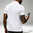 thumbnail image 5 of Fabrcox Polo Shirts for Men Short Sleeve 3 Button Collared Shirt Men Lightweight Casual Athletic Sports Office Golf Shirts Men White XXL, 5 of 6