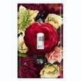 thumbnail image 1 of Metal Light Switch Plate Outlet Cover Elegant Red White Rose Bouquet Wallpaper ROS022, 1 of 13