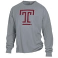 thumbnail image 2 of Men's ComfortWash Gray Temple Owls Garment Dyed Long Sleeve T-Shirt, 2 of 3