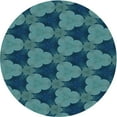 thumbnail image 1 of Ahgly Company Indoor Round Patterned Medium Teal Green Area Rugs, 4' Round, 1 of 6