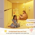thumbnail image 3 of Low Loft Bed Twin Size with 8 Storage Drawers and LED Lights, Metal Loft Bed Frame with Bookcase Storage, Safety Guardrail and Under-Bed Play Space, White, 3 of 9