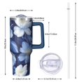 thumbnail image 2 of OBREWU Pioneer Flower Tumbler with Handle and Lid,Pioneer Flower 40oz Double Wall Vacuum Insulated Tumbler,Cups Gift for Women and Men, 2 of 7